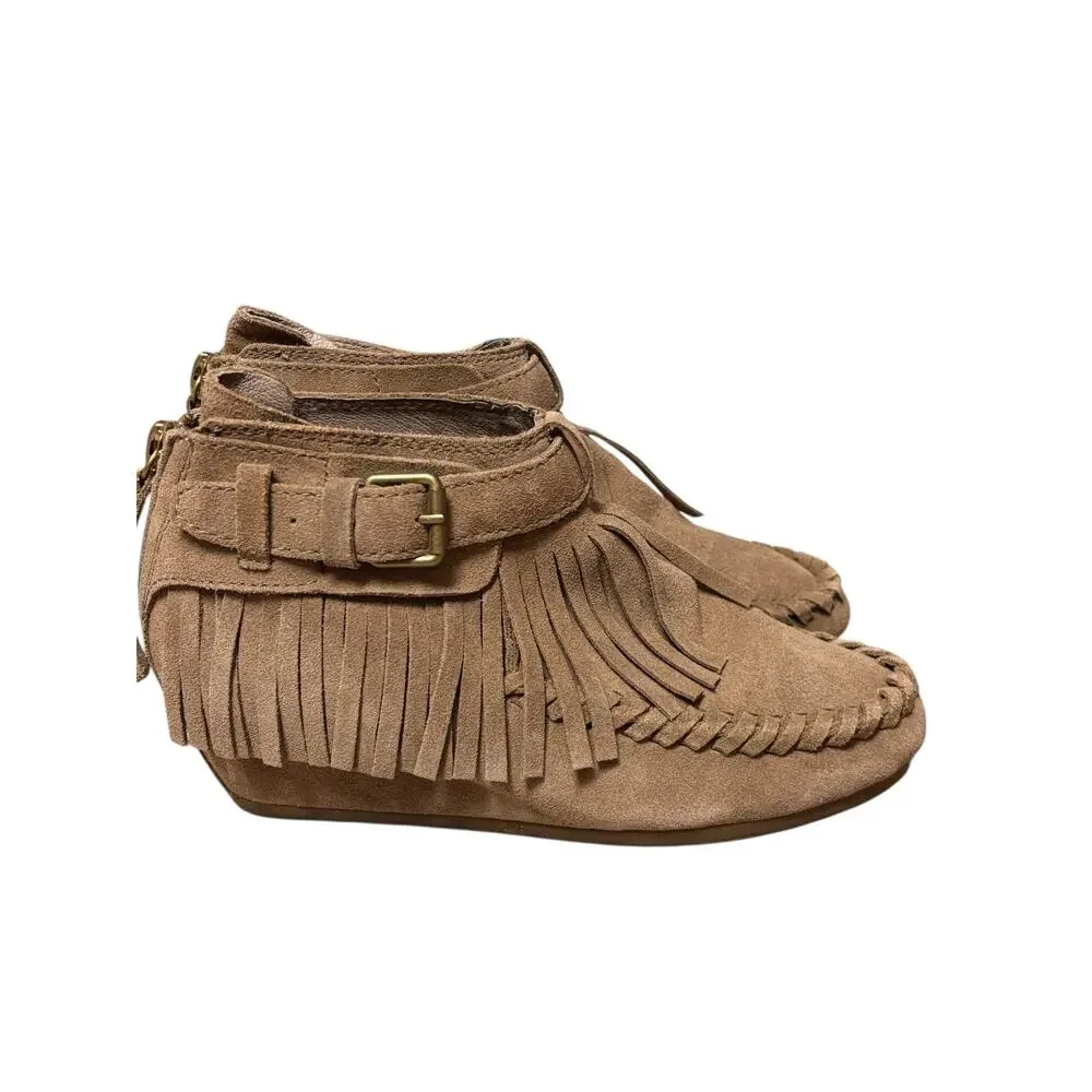ASH Spot Wedge Moccasin Booties Size 38/8
